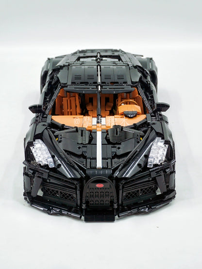 Yuxing Model King Bugatti Sound of the Night 1:8 Remote Control Electric Sports Car Difficult Assembling Building Blocks Toy Model