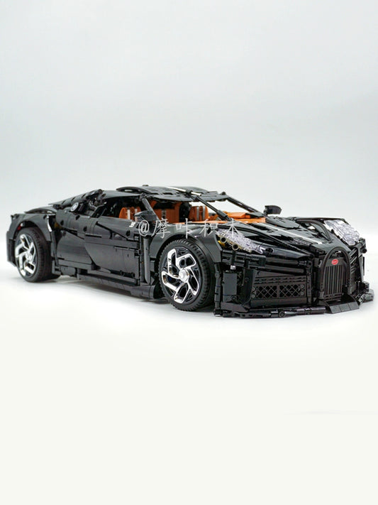 Yuxing Model King Bugatti Sound of the Night 1:8 Remote Control Electric Sports Car Difficult Assembling Building Blocks Toy Model