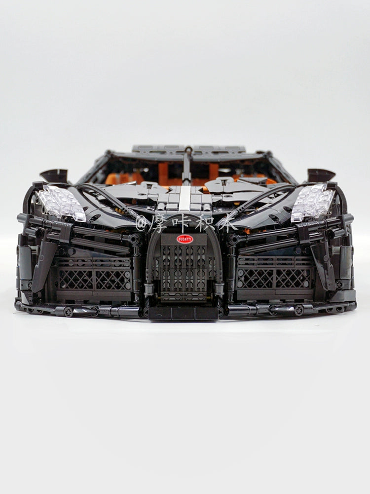 Yuxing Model King Bugatti Sound of the Night 1:8 Remote Control Electric Sports Car Difficult Assembling Building Blocks Toy Model
