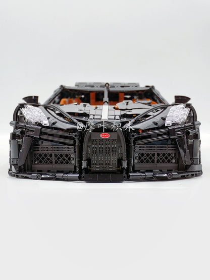Yuxing Model King Bugatti Sound of the Night 1:8 Remote Control Electric Sports Car Difficult Assembling Building Blocks Toy Model